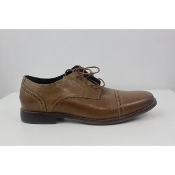 Rockport Men Shoes Style Purpose Cap Toe Oxford M77066 Leather Brown Sz 9.5 W - Picture 11 of 16